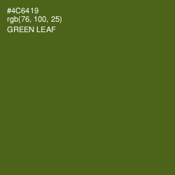 #4C6419 - Green Leaf Color Image